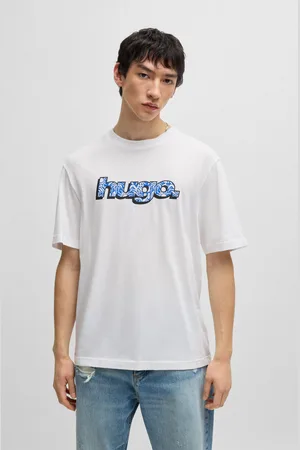 Hugo Blue T-Shirt »Nugibol«, mit großem Logodruck