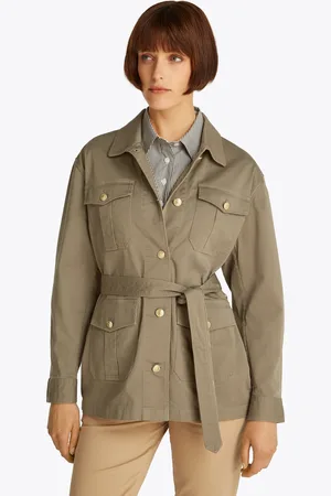 Tommy Hilfiger Outdoorjacke »GOLD BUTTON UTILITY JACKET«, mit goldfarbenem Knopf