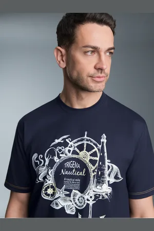 Trigema T-Shirt » T-Shirt mit maritimem Printmotiv«, (1 tlg.)