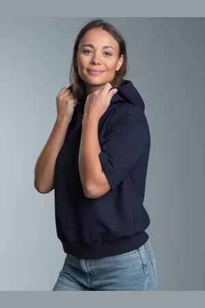 Trigema Kapuzensweatshirt » Kurzarm Cropped Hoodie«