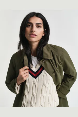 GANT Kurzmantel »CAR COAT«, Mit Rundhalsausschnitt