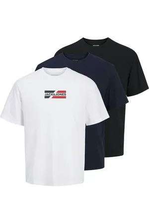 JACK & JONES Kurzarmshirt »JJECORP GRAPHIC TEE SS O-3PK MP NOOS«, (Packung, 3 tlg.)