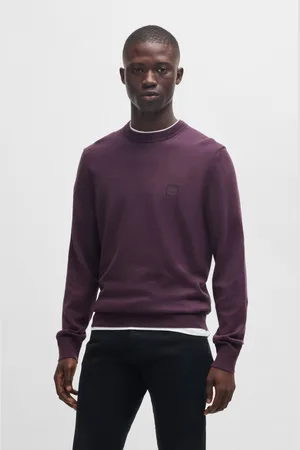 HUGO BOSS Strickpullover »Kanovano_S 1026«, mit Rundhalsausschnitt
