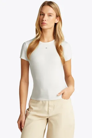 Tommy Hilfiger T-Shirt »TJW 2PACK SLIM ESSENTIAL RIB SS«, (Packung, 3 tlg., 2er-Pack), mit Logostickerei
