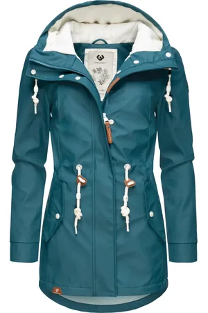 Ragwear Regenjacke »Regenmantel Monadis Rainy Intl.«, mit Kapuze, modischer Regenparka mit kuschligem Innenfutter