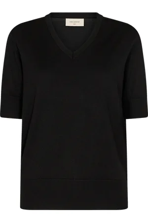 Freequent Kurzarmpullover »FQKATIE-PULLOVER«, mit V-Ausschnitt