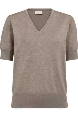 Freequent Kurzarmpullover »FQKATIE-PULLOVER«, mit V-Ausschnitt