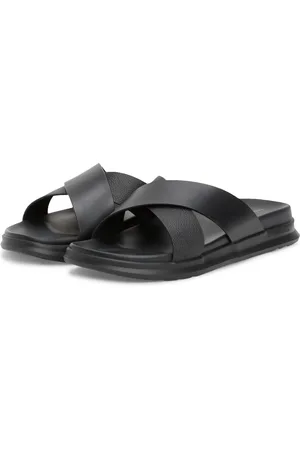 Tommy Hilfiger Pantolette »D DENSITY HILFIGER LTH CC SAND«, Sommerschuh, Schlupfschuh, Flats in schmaler Form