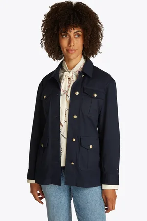 Tommy Hilfiger Outdoorjacke »GOLD BUTTON UTILITY JACKET«, mit goldfarbenem Knopf