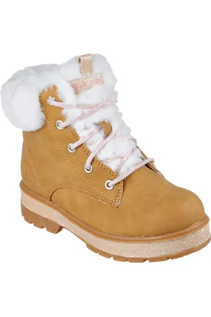 Skechers Winterstiefel »STREET GLITZ«, Worker Boot, Schnürstiefel, Winterboots mit Kunstfell am Schaft