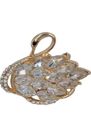 Firetti Brosche »Schmuck Geschenk Ansteckschmuck Schwan«, mit Glasstein