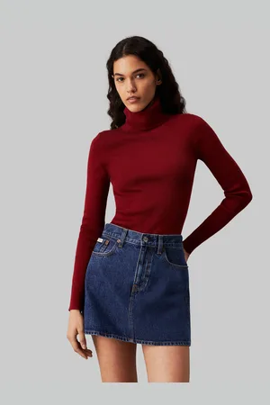 Calvin Klein Rollkragenpullover »WOVEN LABEL ROLL NECK SWEATER«, mit Logopatch