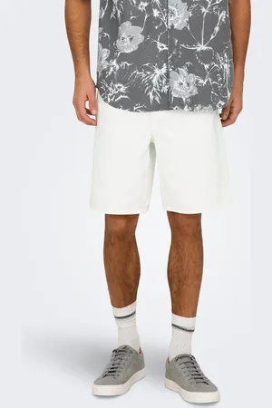 Only & Sons Shorts »ONSFADE LOOSE WHITE 1662 PIM DNM SHORTS«