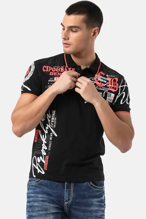 Cipo & Baxx Poloshirt, mit markantem Print