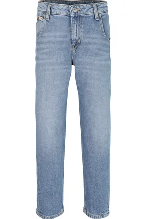 Calvin Klein Straight-Jeans »BARREL CLOUDY BLUE«, mit Logo-Badge