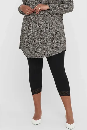 ONLY Caprileggings »CARTIME LIFE CALF LACE«, mit Spitzensaum