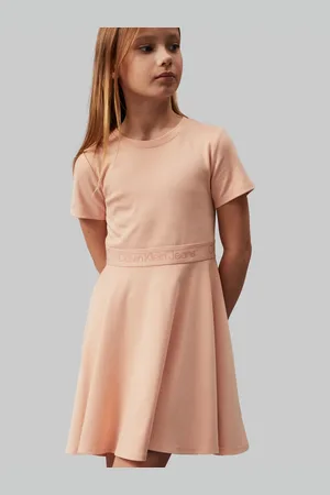 Calvin Klein Jerseykleid »PUNTO TAPE FIT FLARE SS DRESS«, für Kinder bis 16 Jahre