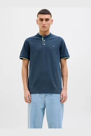 JACK & JONES Poloshirt »JJEPAULOS MAO POLO«, mit Logo Stickerei