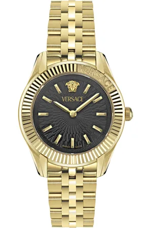 VERSACE Quarzuhr »GRECA TIME LADY 30 mm«, Armbanduhr, Damenuhr, Saphirglas, Swiss Made, analog