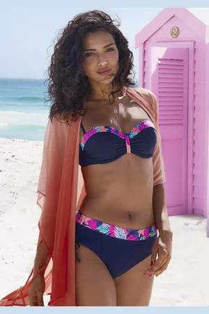 Lascana Bügel-Bandeau-Bikini-Top »Exotic«, mit bedruckter Blende an den Cups