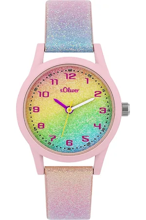 QS by s.Oliver Quarzuhr, Armbanduhr, Kinderuhr, Mädchen, Geschenkidee, Geburtstag, Schulanfang