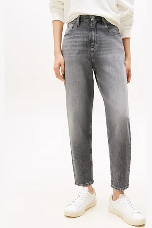 Tommy Hilfiger Mom-Jeans »High waist - Mom-Jeans Tapered«, mit Logo-Stickereien, in knöchelfreier Länge