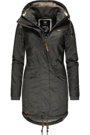 Ragwear Wintermantel »Winterjacke Tunned«, stylischer Winterparka mit Teddyfell Innenfutter
