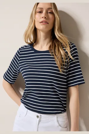 CECIL T-Shirt, mit Streifen Muster