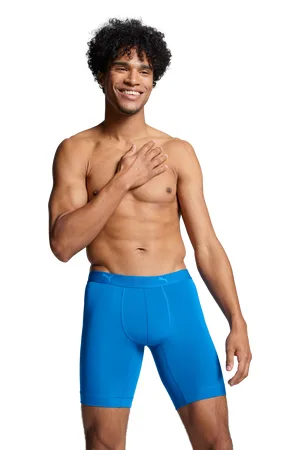 PUMA Boxershorts » MEN SPORT MICROFIBER LONG BOXERS 2P«, (Packung, 2er Pack), mit Logo-Bund
