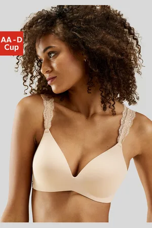 Lascana Push-up-BH, ohne Bügel mit wunderschönen Spitzenträgern, Dessous