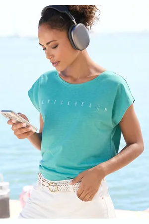 Venice Beach Kurzarmshirt, mit Frontdruck, T-Shirt aus Baumwollmischung, Basic, casual