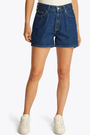 Tommy Hilfiger Shorts »DNM MINI SHORT HW ACE«, mit ausgestelltem Bein