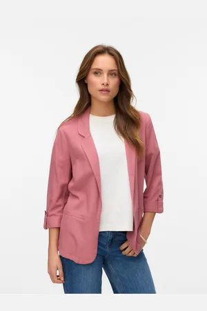 VERO MODA Kurzblazer »VMJESMILO 3/4 LOOSE BLAZER WVN GA NOOS«, mit Leinen