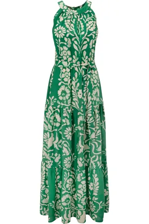 Aniston Sommerkleid, (mit abnehmbaren Bindeband), mit extravagantem Blumendruck- jedes Teil ein Unikat - NEUE KOLLEKTION