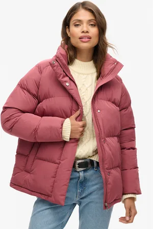 Superdry Steppjacke »MID LENGTH PUFFER JACKET«, mit Kapuze