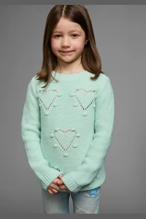 Kidsworld Strickpullover »für kleine Mädchen«, gestricktem Herzchenmuster