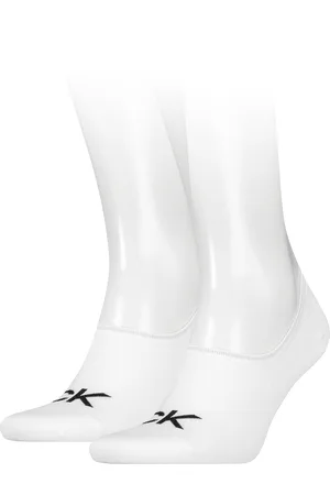 Calvin Klein Füßlinge »CK MEN FOOTIE HIGH CUT 2P LOGO«, (2 Paar), Verstärkte Ferse und Spitze für zusätzliche Strapazierfähigkeit