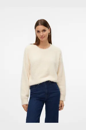 VERO MODA Rundhalspullover »VMALINA LS O-NECK BOXY PULLOVER BOO«