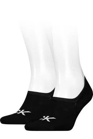 Calvin Klein Füßlinge »CK MEN FOOTIE HIGH CUT 2P LOGO«, (2 Paar), Verstärkte Ferse und Spitze für zusätzliche Strapazierfähigkeit