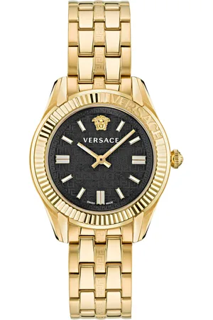 VERSACE Quarzuhr »GRECA TIME LADY«, Armbanduhr, Damenuhr, Saphirglas, Swiss Made, Leuchtzeiger