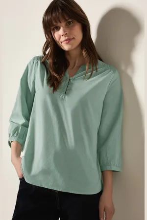 CECIL Klassische Bluse, mit Smock-Detail