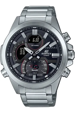 Casio Smartwatch, Armbanduhr,Herrenuhr,Bluetooth,Stoppfunktion,Weltzeit,Edelstahlarmband)