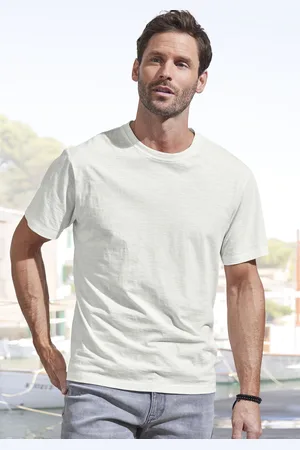 john devin T-Shirt, aus strukturierter Baumwoll-Qualität