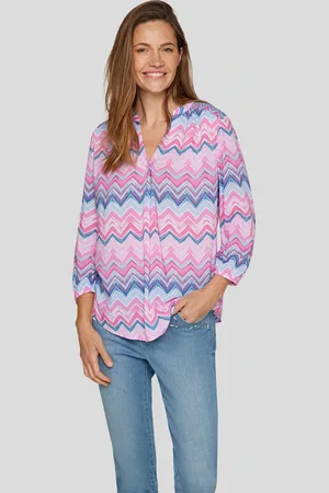 Rabe Druckbluse, mit grafischem Muster und aus reiner Viskose