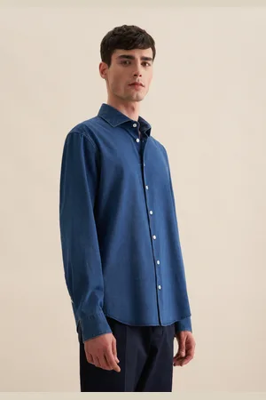 Seidensticker Jeanshemd, Regular Kentkragen Denim