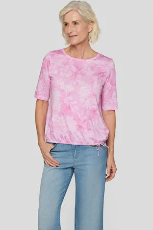 Rabe Rundhalsshirt, mit floralem Muster