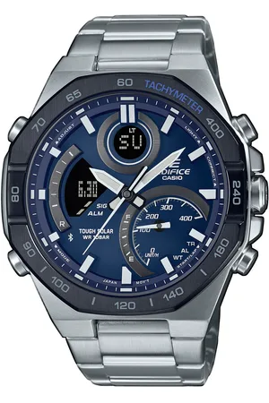Casio Smartwatch, Solaruhr,Armbanduhr,Herrenuhr,Stoppfunktion,Edelstahlarmband,Bluetooth)