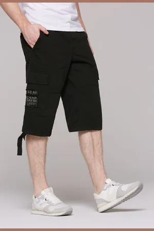 Camp David Skaterbermudas, mit Webstreifen und Prints