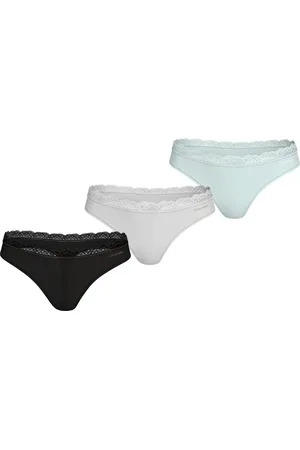 Calvin Klein String »THONG 3PK«, (Packung, 3 St., 3er-Pack), mit Spitze am Bund