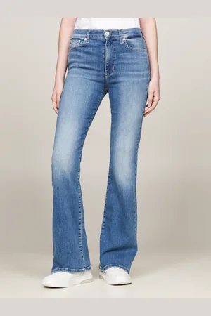 Tommy Hilfiger Schlagjeans » SYLVIA - High waist - Flared Denim Jeans«, mit Logostickereien und Nieten